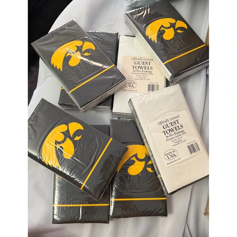 Iowa Hawkeye Guest Towels Brand New 16 pack multiple available
